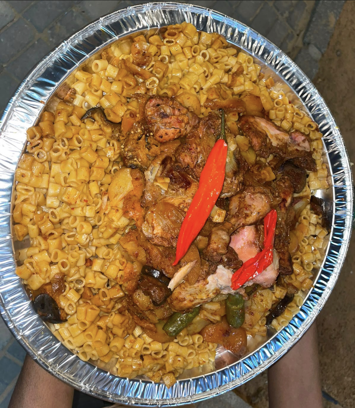 مقلوبة مكرونه صغير